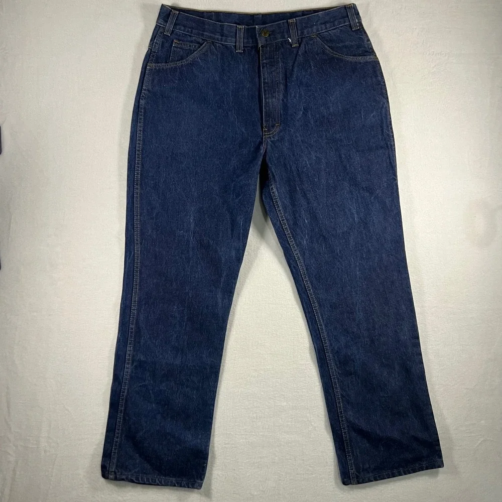 Vintage Saddle King Mens Dark Wash Jeans‎ Classic Fit 38x29 made in USA